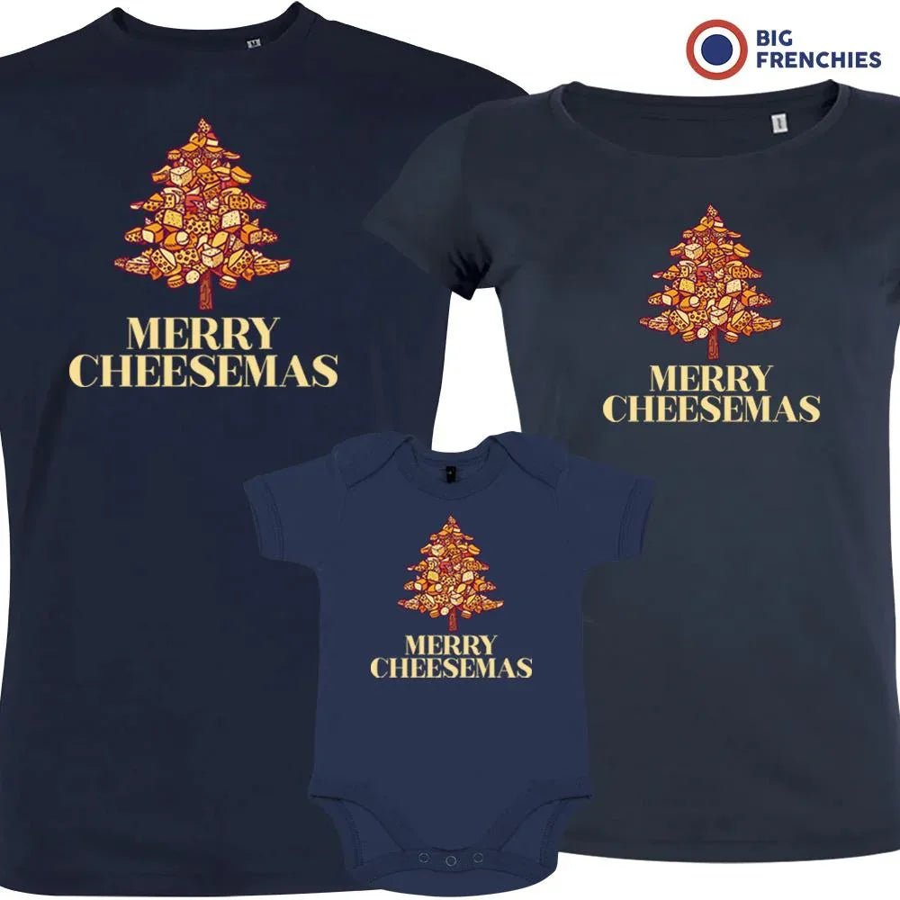 Merry Cheesemas Christmas Matching Family Organic Tees (Set of 3) - Create Marketplace