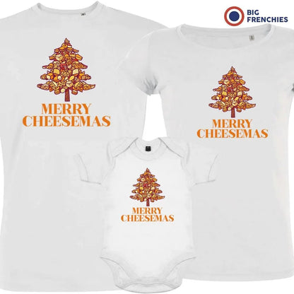 Merry Cheesemas Christmas Matching Family Organic Tees (Set of 3) - Create Marketplace