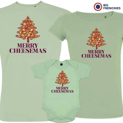 Merry Cheesemas Christmas Matching Family Organic Tees (Set of 3) - Create Marketplace