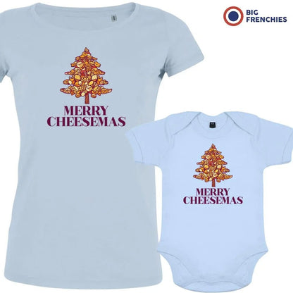 Merry Cheesemas Christmas Mom and Child Organic Cotton family Set (Set of 2) - Create Marketplace