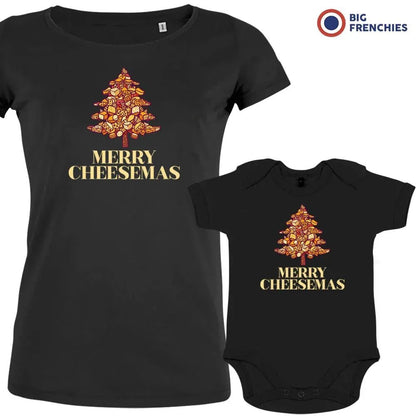 Merry Cheesemas Christmas Mom and Child Organic Cotton family Set (Set of 2) - Create Marketplace