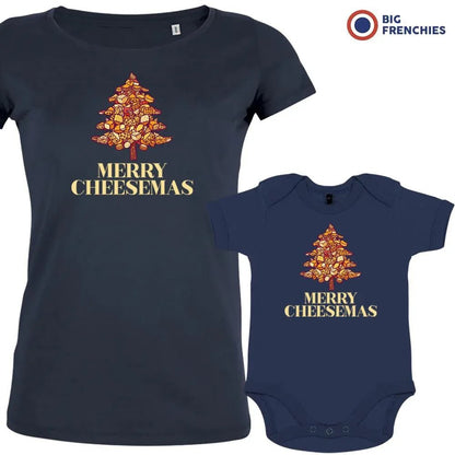 Merry Cheesemas Christmas Mom and Child Organic Cotton family Set (Set of 2) - Create Marketplace