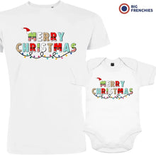 Merry Christmas Dad and Child Organic Cotton family Set (Set of 2) - Create Marketplace