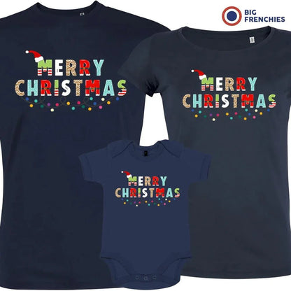 Merry Christmas Matching Family Organic Tees (Set of 3) - Create Marketplace