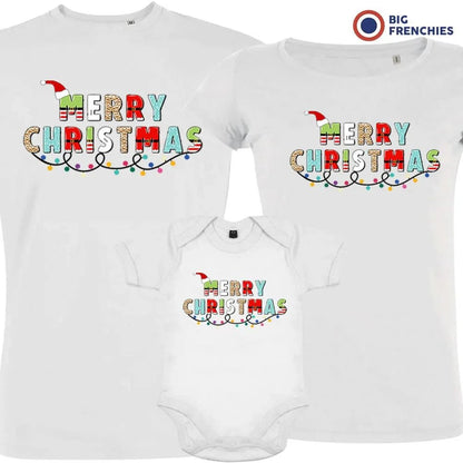 Merry Christmas Matching Family Organic Tees (Set of 3) - Create Marketplace
