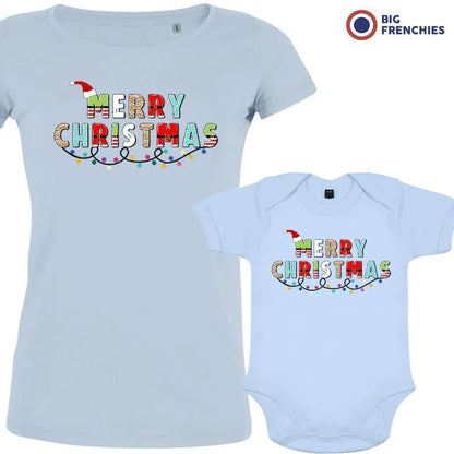 Merry Christmas Mom and Child Organic Cotton family Set (Set of 2) - Create Marketplace