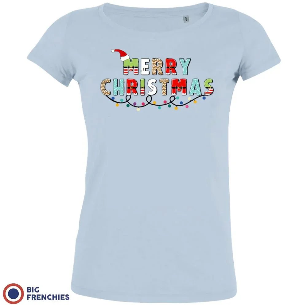 Merry Christmas Women's Organic Cotton Tee - Create Marketplace