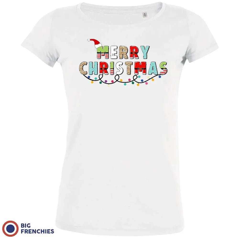 Merry Christmas Women's Organic Cotton Tee - Create Marketplace