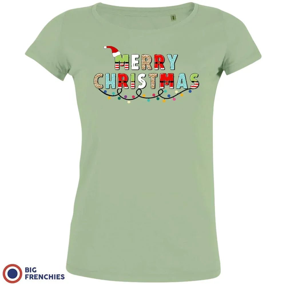 Merry Christmas Women's Organic Cotton Tee - Create Marketplace