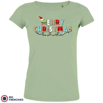 Merry Christmas Women's Organic Cotton Tee - Create Marketplace