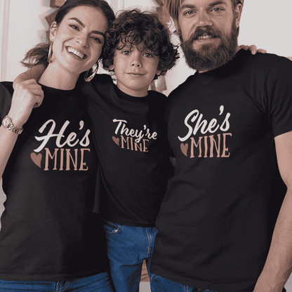 Mine Matching Organic Cotton T-Shirts Family Set (Set of 3) - Create Marketplace