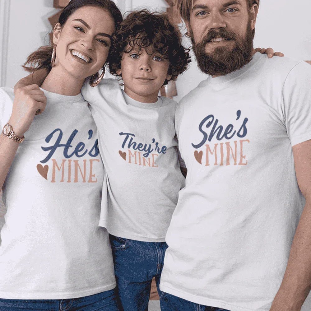 Mine Matching Organic Cotton T-Shirts Family Set (Set of 3) - Create Marketplace