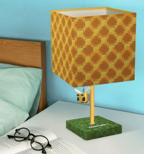 Minecraft Yellow Bee Nest Block Desk Lamp with 3D Bee Puller - Create Marketplace