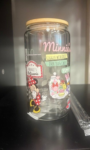 Minnie Bamboo lid glass tumbler - Create Marketplace
