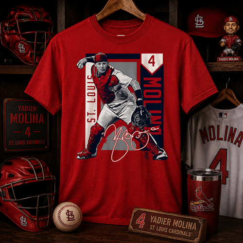MLB ST. LOUIS CARDINALS - YADIER MOLINA COLOR BLOCK T-SHIRT - Create Marketplace
