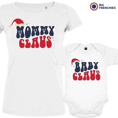 Mommy Baby Claus Christmas Mom and Child Organic Cotton family Set (Set of 2) - Create Marketplace