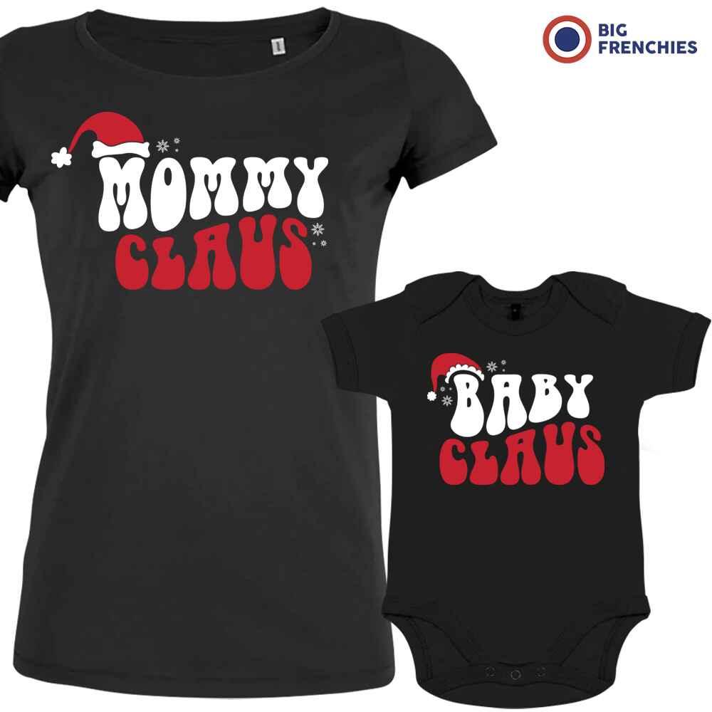 Mommy Baby Claus Christmas Mom and Child Organic Cotton family Set (Set of 2) - Create Marketplace