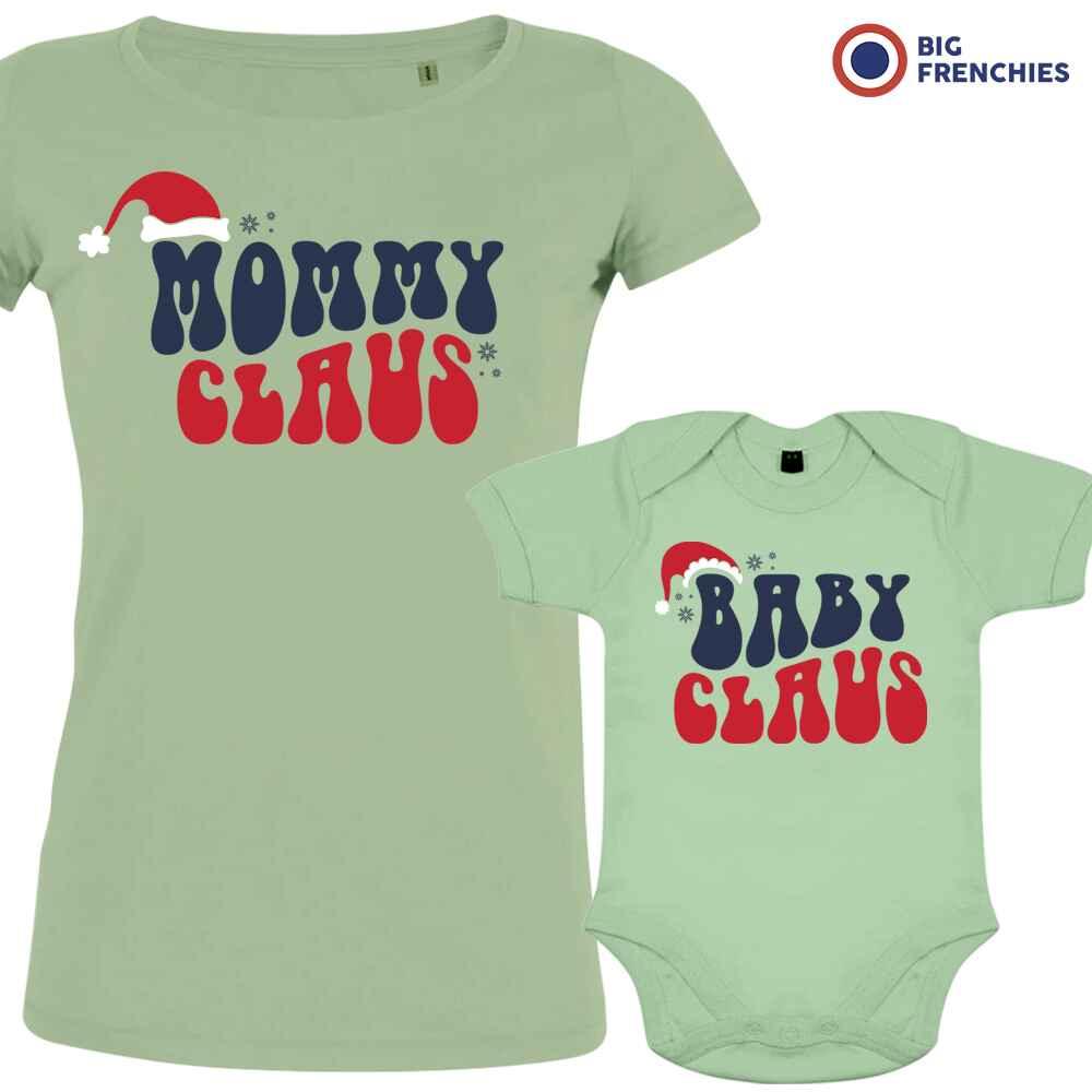 Mommy Baby Claus Christmas Mom and Child Organic Cotton family Set (Set of 2) - Create Marketplace