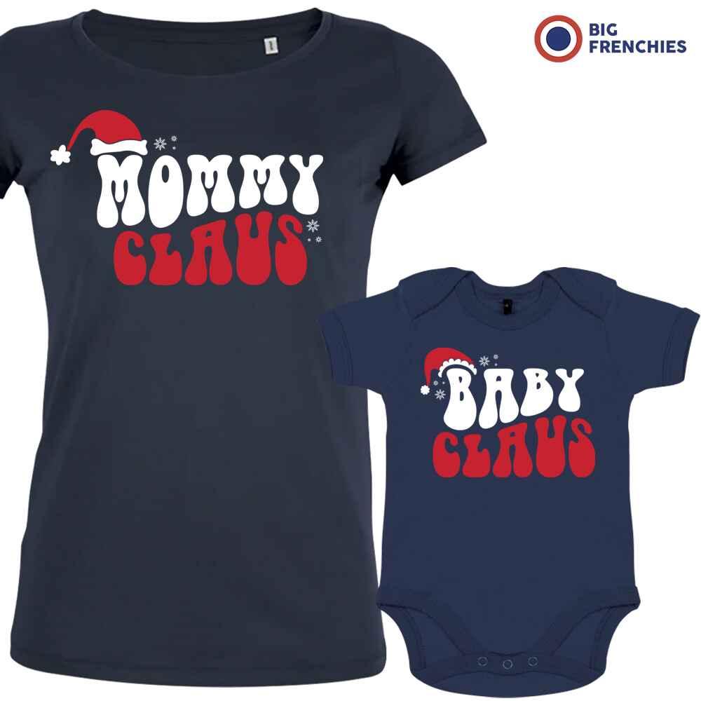 Mommy Baby Claus Christmas Mom and Child Organic Cotton family Set (Set of 2) - Create Marketplace