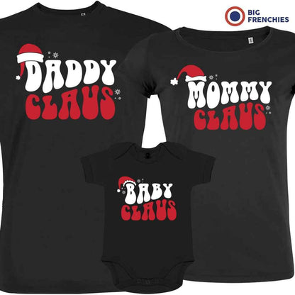 Mommy Daddy Baby Claus Christmas Matching Family Organic Tees (Set of 3) - Create Marketplace