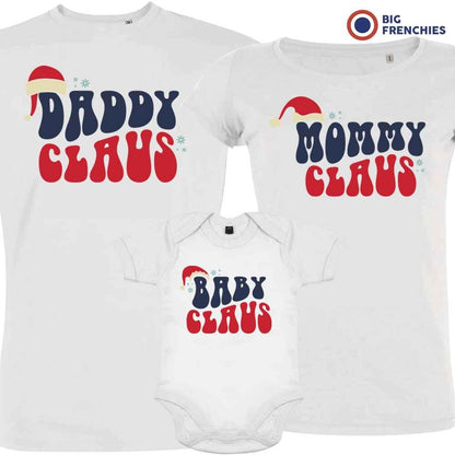 Mommy Daddy Baby Claus Christmas Matching Family Organic Tees (Set of 3) - Create Marketplace