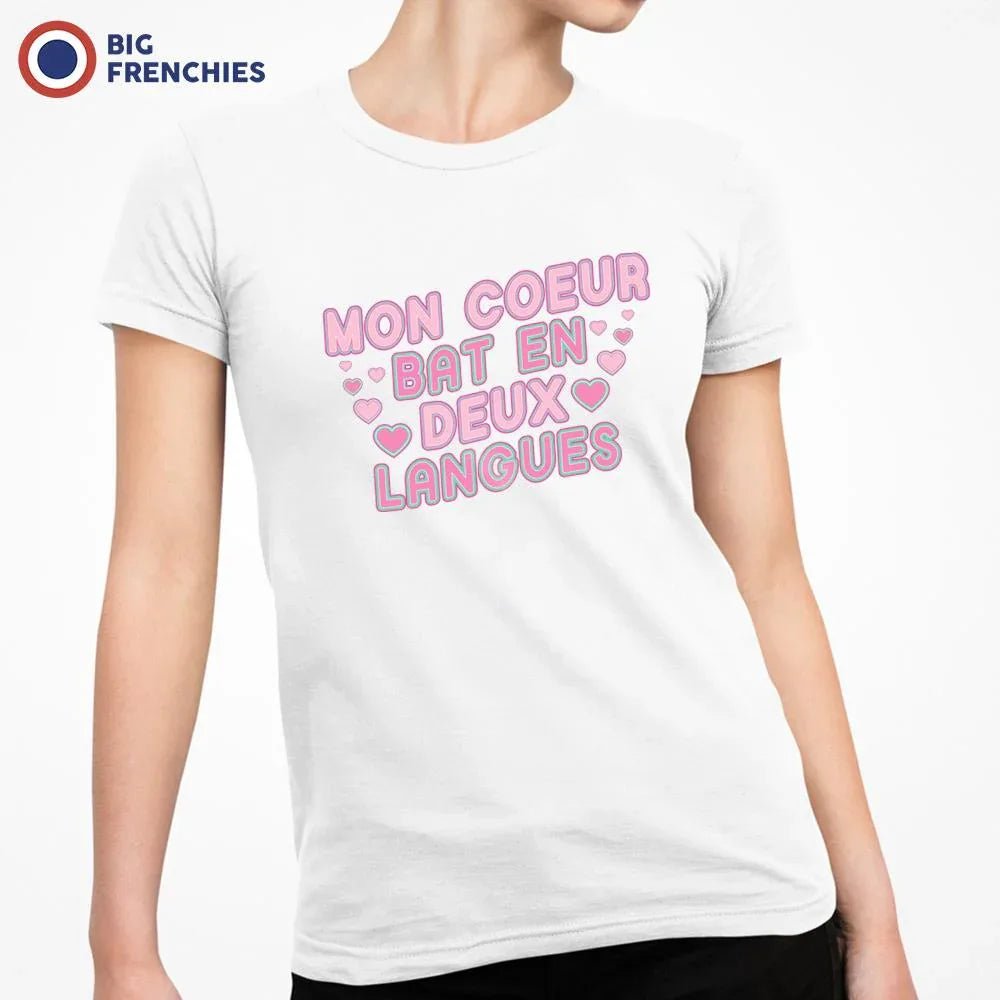 Mon Coeur Bat En Deux Langues Women's Organic Cotton Tee - Create Marketplace