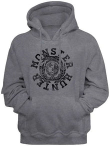 MONSTER HUNTER-CIRCLE-GUNMETAL HEATHER SWEATSHIRT HOODIE - Create Marketplace