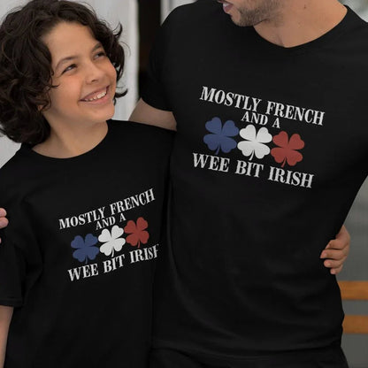 Mostly French and a Wee Bit Irish Dad and Child Organic Cotton T-Shirts family Set (Set of 2) - Create Marketplace