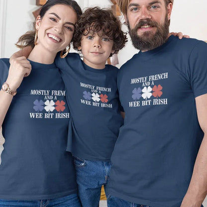 Mostly French and a Wee Bit Irish Matching Organic Cotton T-Shirts Family Set (Set of 3) - Create Marketplace