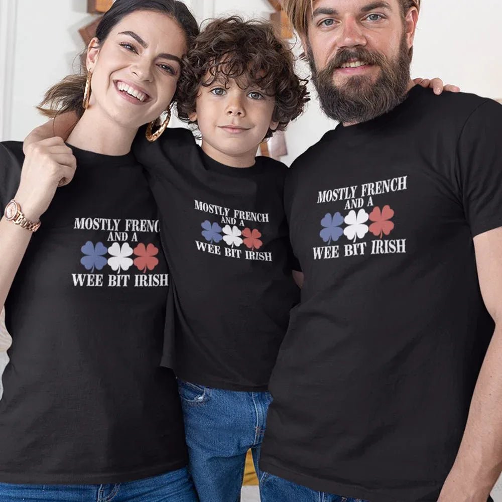 Mostly French and a Wee Bit Irish Matching Organic Cotton T-Shirts Family Set (Set of 3) - Create Marketplace