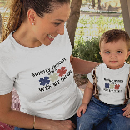 Mostly French and a Wee Bit Irish Mom and Child Organic Cotton T-Shirts family Set (Set of 2) - Create Marketplace