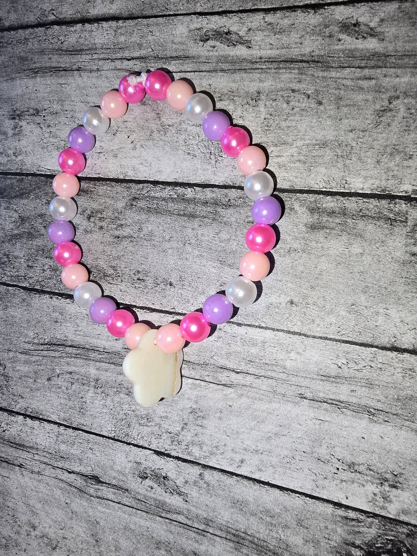 Mother of pearl flower Bracelet - made by kid Sam - Create Marketplace