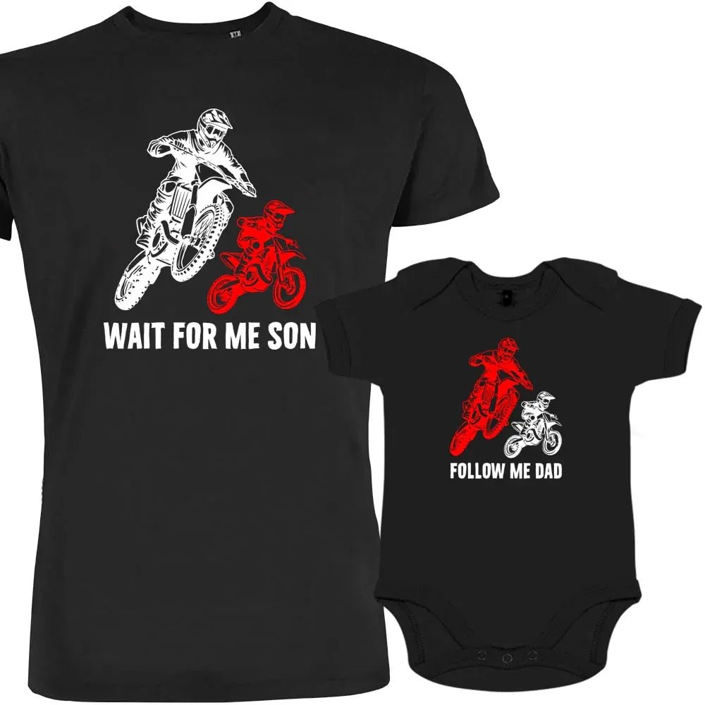 Motocross Dad and Child Matching Organic Outfit - Create Marketplace