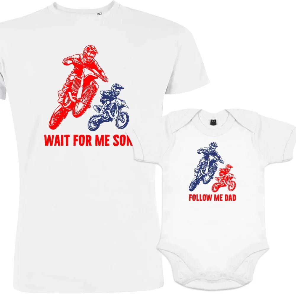 Motocross Dad and Child Matching Organic Outfit - Create Marketplace
