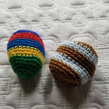 Multicolored Hand Crochet Sack Ball Kick Toy: Random colors - Create Marketplace