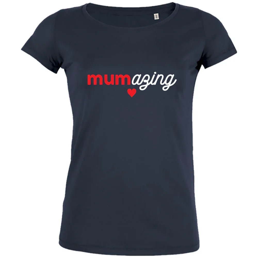 Mumazing Women's Organic Navy Tee - Create Marketplace