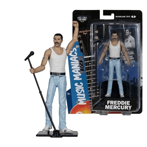 Music Maniacs Rock Wave 3 Queen Freddie Mercury 6" Scale Action Figure - Create Marketplace