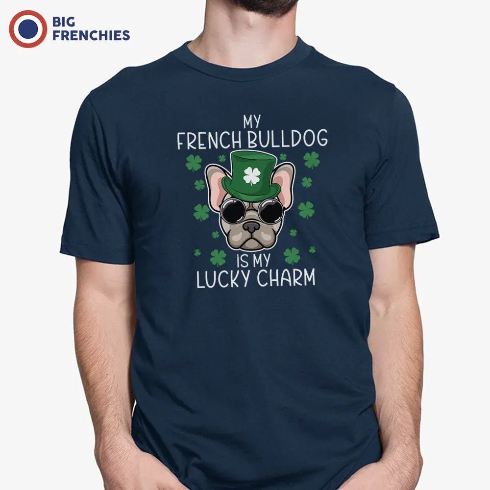 My French Bulldog Is my Lucky Charm Men's Organic Cotton Tee - Create Marketplace