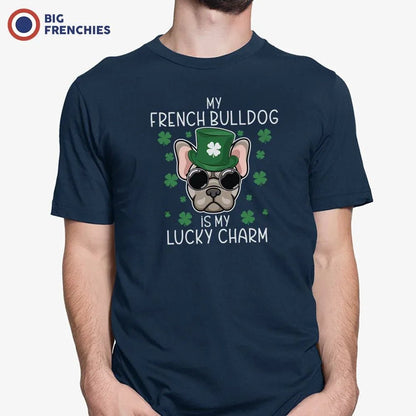 My French Bulldog Is my Lucky Charm Men's Organic Cotton Tee - Create Marketplace