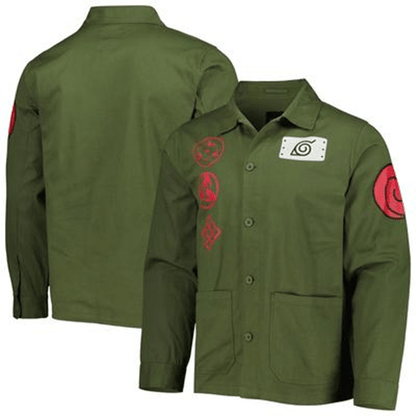 Naruto Shippuden Kakashi Hatake Olive Chore Jacket - Create Marketplace