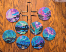 Northern Lights D.A. Coasters -made by kid Noah - Create Marketplace