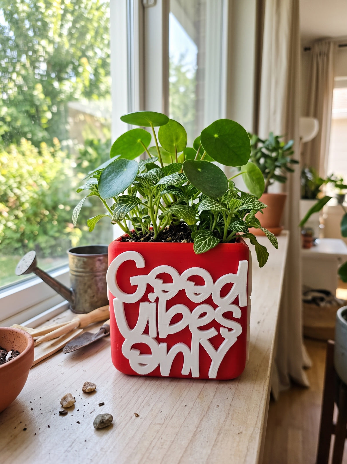 Porte-stylo/Pot de fleurs « Positivité »