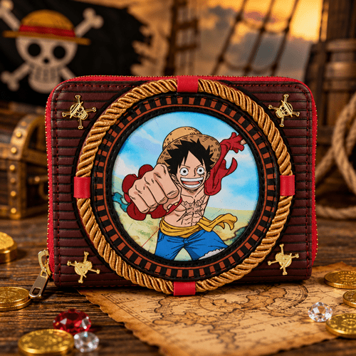 One Piece Luffy Nautical Zip-Around Wallet by Loungefly - Create Marketplace