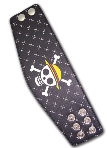 ONE PIECE SKULL LEATHER WRISTBAND - Create Marketplace