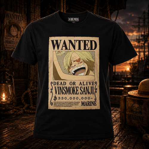 One Piece Vinsmoke Sanji Wanted T-Shirt - Create Marketplace