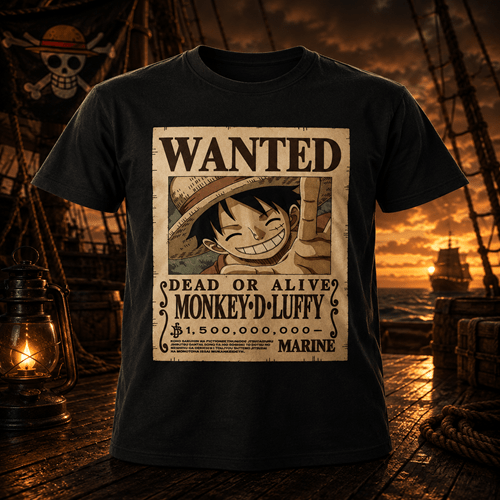 One Piece - Wanted Luffy T-Shirt - Create Marketplace