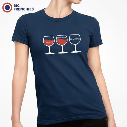 Optimiste Pessimiste Français Women's Organic Cotton Tee - Create Marketplace