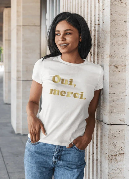 Oui Merci Women's Organic Tee - Create Marketplace