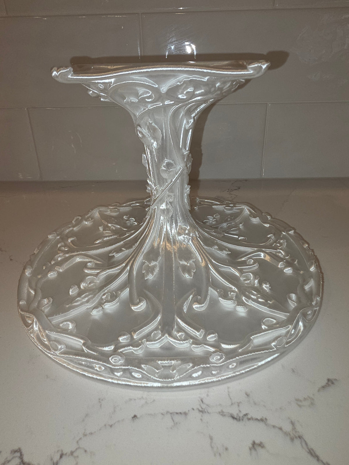 White Ornate Cake Stand