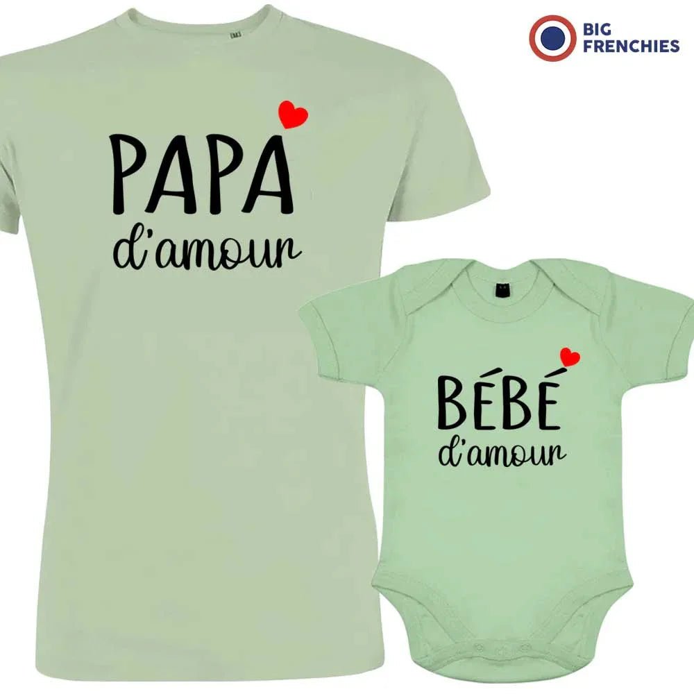 Papa D'amour bébé D'amour Dad and Child Organic Cotton family Set (Set of 2) - Create Marketplace